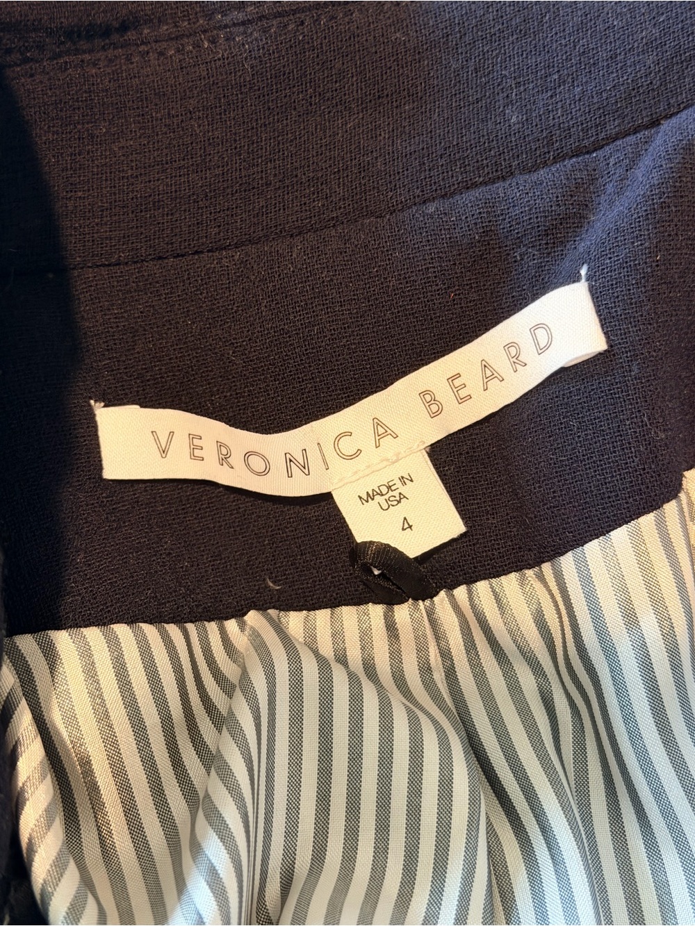 Veronica Beard Navy Double-Breasted Blazer with Silver Buttons - Picture 4 of 5